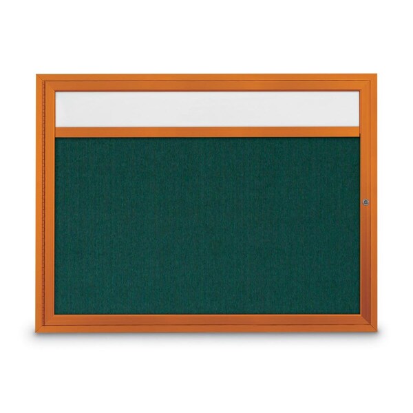 Slim Enclosed Corkboard, 30"x36", Black Alum Frame/Medium Grey